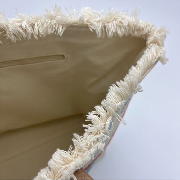 Spartina 449 Sea Islands Embroidered Large Fringe Tote Bag and Wallet Set RARE - Picture 7 of 15